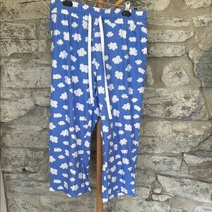 Blue Cloud Print sleep/lounge pants